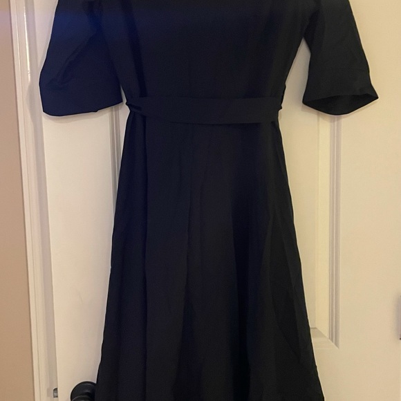 Black Casual Botton Dress High Low, Lightweight Silky material - Picture 3 of 4